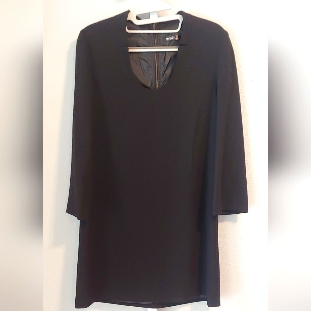 Kensie Long Sleeve Mini Dress Sz 6 Black